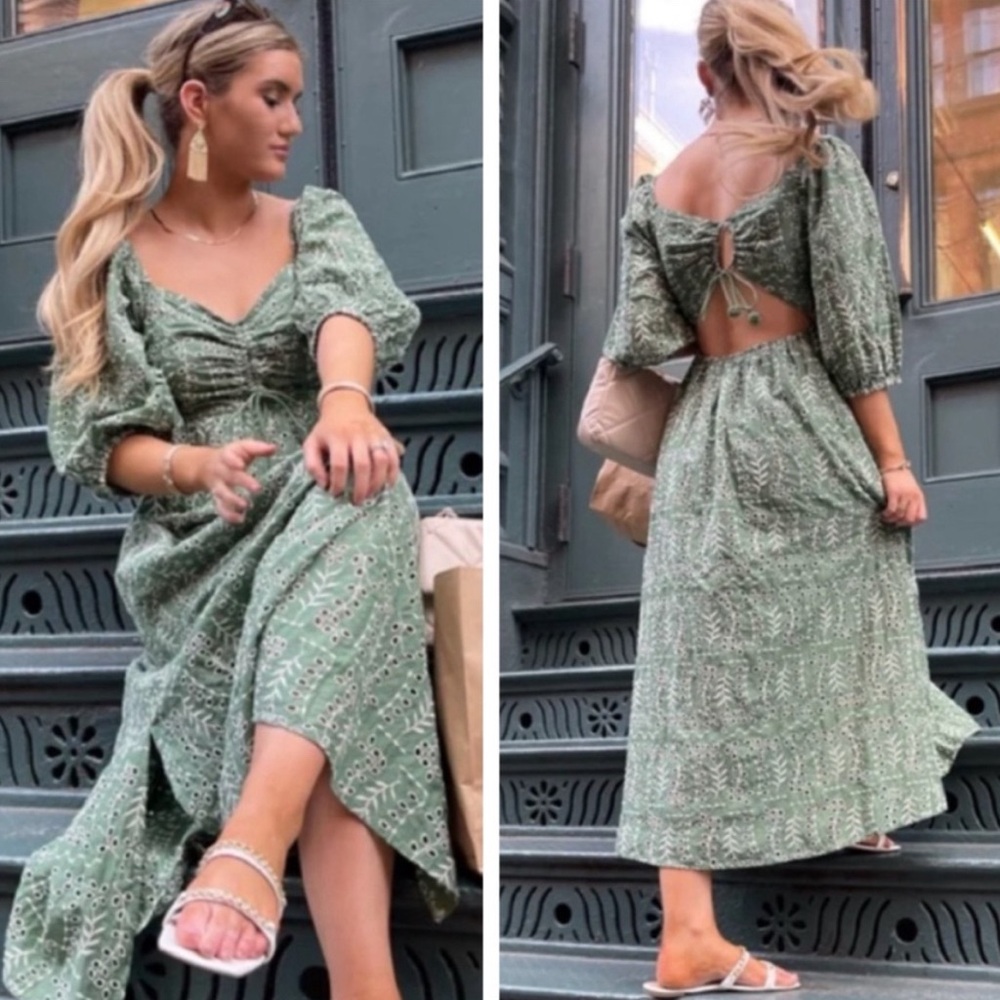Joie Embroidered Back Ties dress